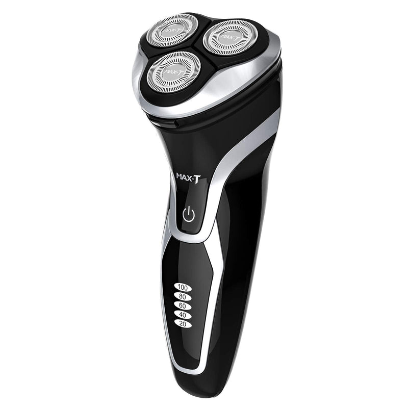 Electric Shaver for Men by MAX-T Series 3D ProSkin Rechargeable Wet Dry Electric Razor, Washable, Skin Protection, Cordless, Black - BeesActive Australia