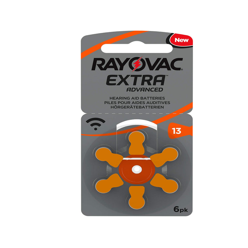 Rayovac Extra Advanced Hearing Aid Batteries, Size 13, Orange Tab, PR48, Pack of 30 ? Frustration Packaging - BeesActive Australia