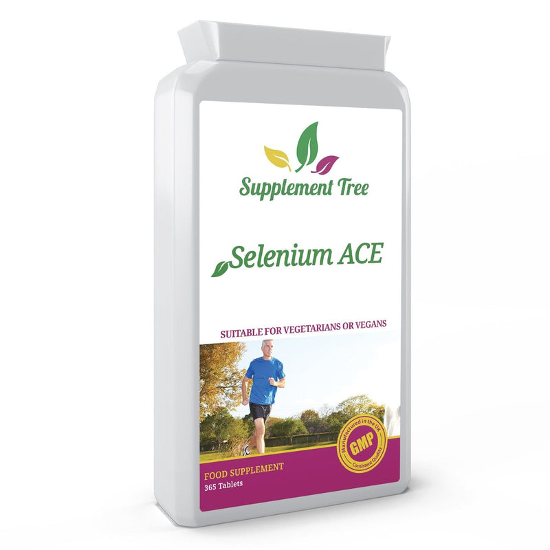 Selenium ACE 365 Tablets | One a Day Supplement with Vitamins A, C & E | Suitable for Vegans & Vegetarians | UK Manufactured GMP Guaranteed Quality - BeesActive Australia