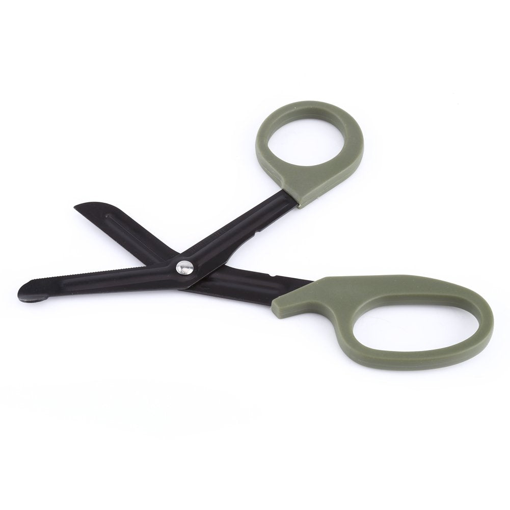 Trauma Dressing Scissors Stainless Steel 7" Sharp Curved Scissors for Breastfeeding Cut Bandages, First Aid / Paramedic Scissors 2.00W, 1.00V - BeesActive Australia