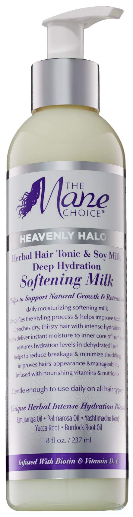 The Mane Choice Heavenly Halo Herbal Hair Tonic & Soy Milk Deep Hydration Softening Milk 8oz (8oz) - BeesActive Australia