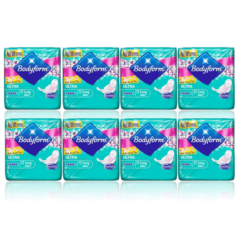 Bodyform ULTRA SUPER / LONG with WINGS 10 Ladies Sanitary Pads Towels - Pack of 8 - BeesActive Australia