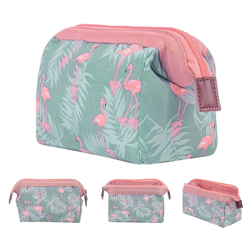 DWE Makeup Bags, Travel Cosmetic Bags Brush Pouch Toiletry Wash Bag Portable Travel Make Up Case Pouch for Women Girls (Flamingo) Flamingo - BeesActive Australia
