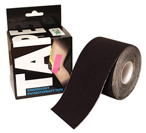 NT Kinesiology Elastic Tape | 5m x 5cm Roll of Elastic Muscle Support Tape for Exercise, Sports & Injury Recovery (Black) Black - BeesActive Australia