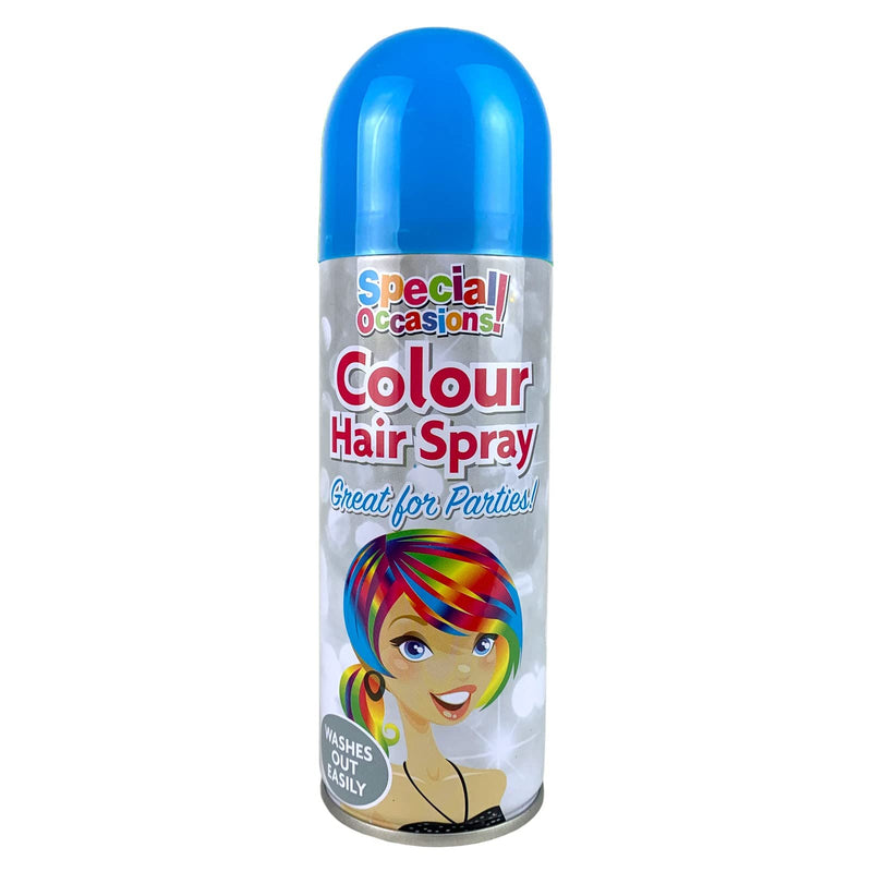 Temporary Colour Hair Spray Wash Out Party Fancy Dress Up Hairspray 200ml Can - Blue - BeesActive Australia