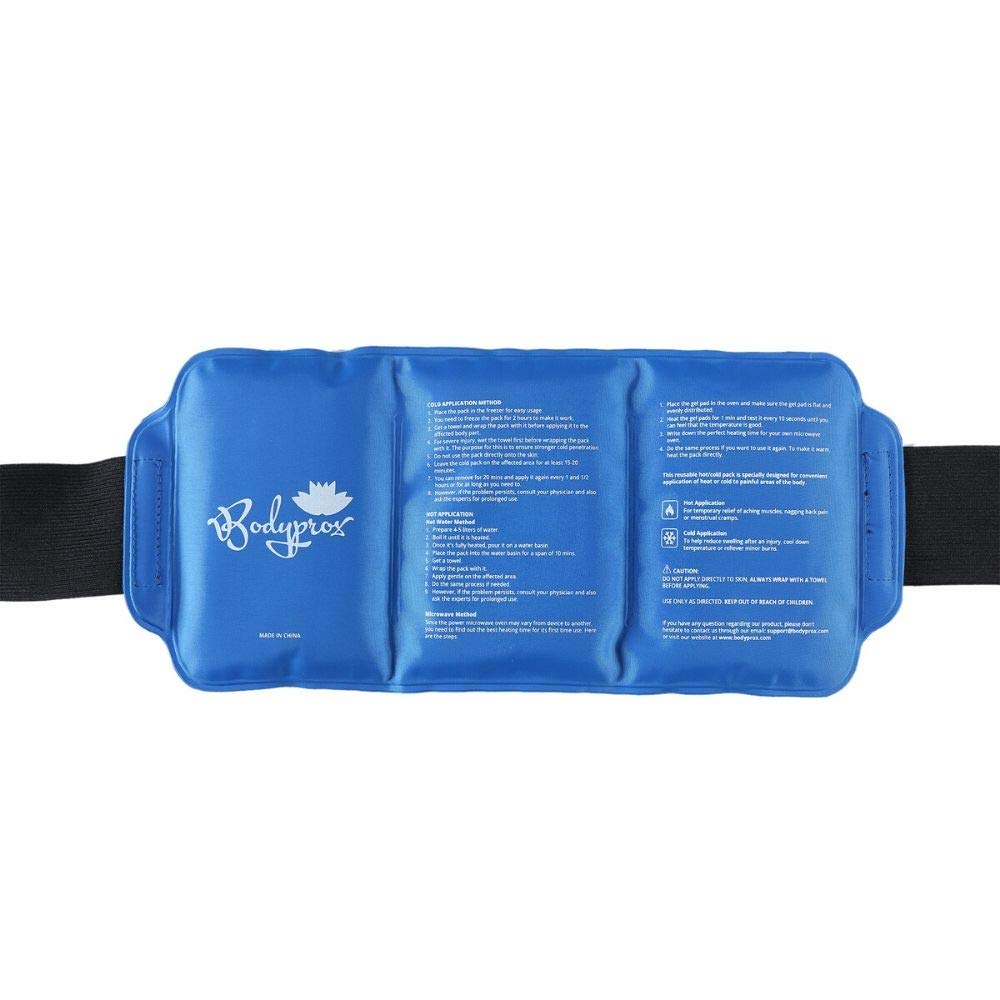 Pain Relief Ice Pack with Strap for Hot & Cold Therapy, Microwave Heat Pad for Back Shoulder, Neck, Waist, Calves and Hip - BeesActive Australia