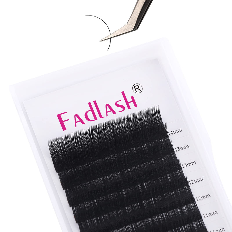 Fadlash Individual Classic Eyelash Extension 0.07mm C Curl 8-14mm Mixed Tray 1:1 Matte Black Professional Classic Individual Lashes MIX(8-14) 0.07-C - BeesActive Australia