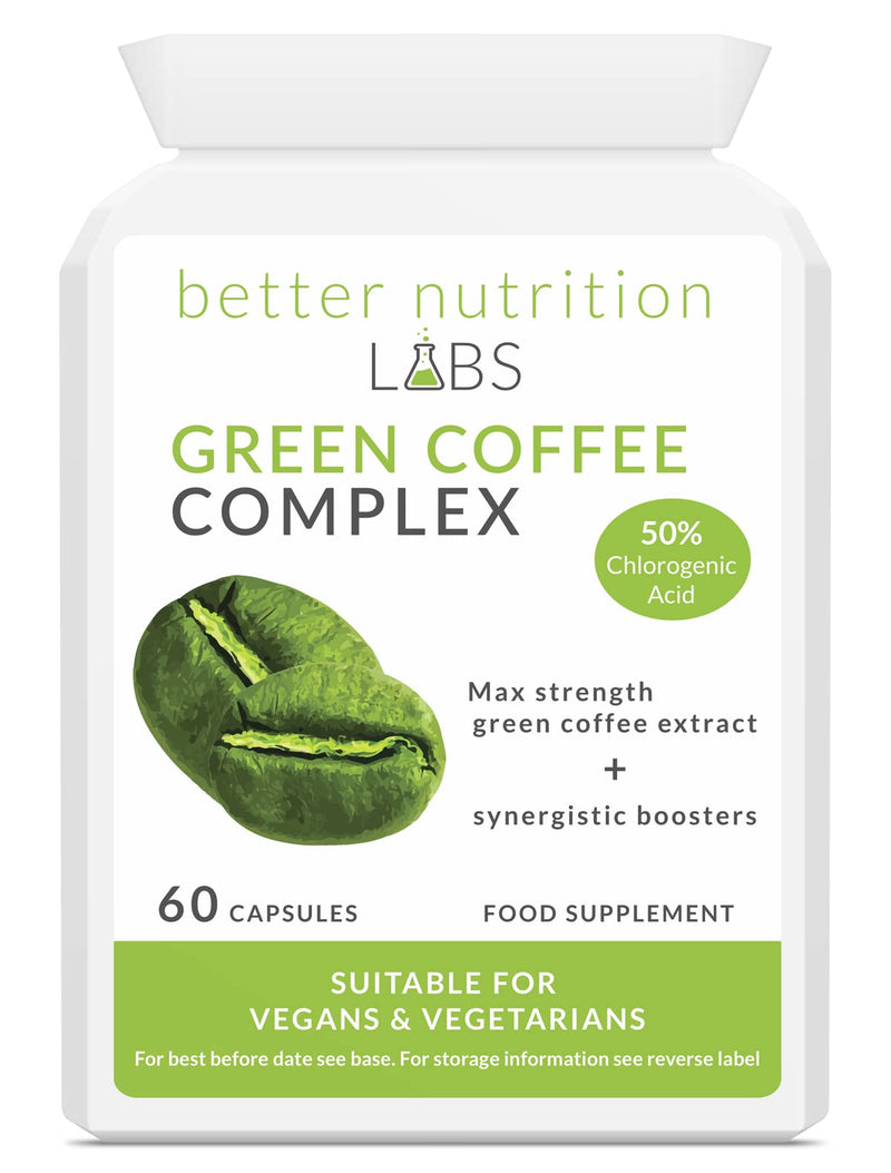 Green Coffee Complex - Green Coffee Extract @50% Chlorogenic Acid (CGA) Supplement by Better Nutrition Labs - 60 Capsules - BeesActive Australia