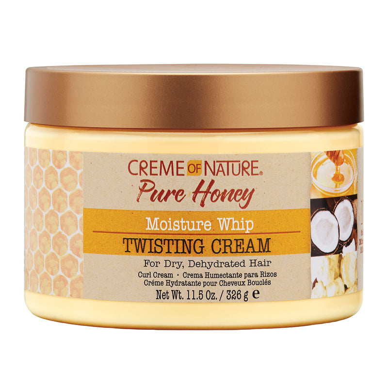 Creme of Nature Moisture Whip Twisting Curl Cream for Dry Dehydrated Hair, Moisturizing Hair Care Formulated with Pure Honey, 11.5 fl. oz. - BeesActive Australia