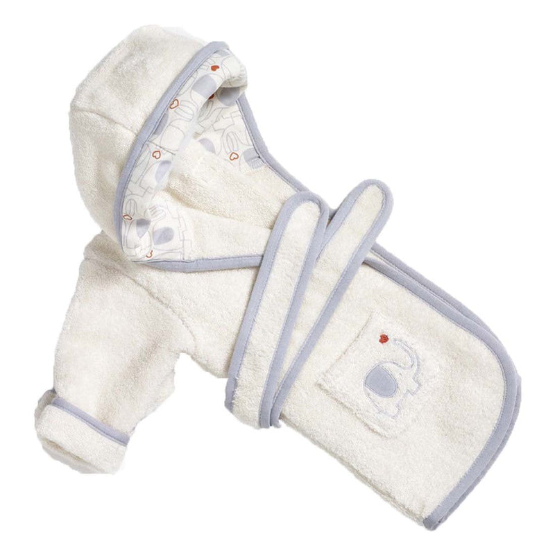 KATIES PLAYPEN / BABY BEST BUYS Natures Purest My 1st Friend Bath Robe 0-6 Months Cream - BeesActive Australia
