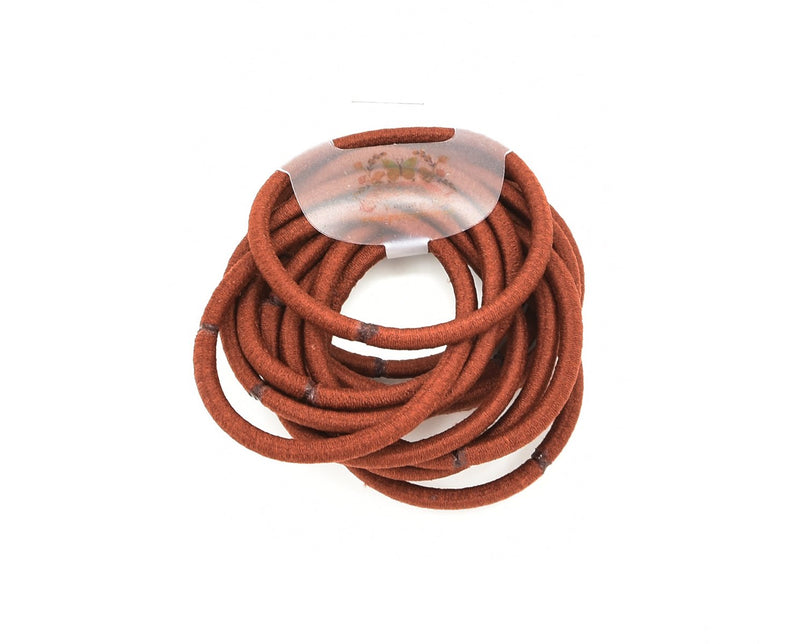 PrettyBoutique Set of 12 4mm thick Endless Snag Free Hair Elastics Bobbles Bands Ponios (Auburn) Auburn - BeesActive Australia
