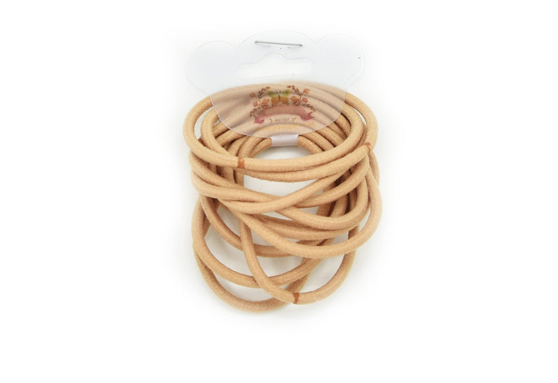 PrettyBoutique Set of 12 3mm Girls Toddlers Endless Snag Free Hair Elastics Bobbles Bands Ponios (Beige) Beige - BeesActive Australia