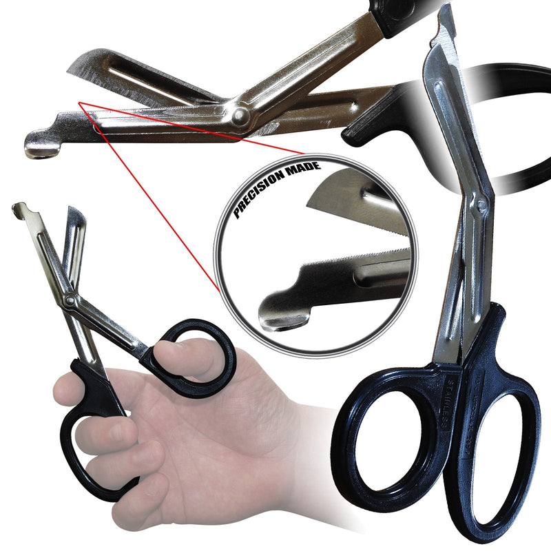 Surgimax Large 18cm Tuff Kut First Aid Paramedic EMT Multi Use Emergency Trauma Tough Cut Scissors Shears - Single Pack - BeesActive Australia