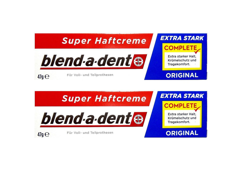 2 x 47 g Blend-a-dent Original Super Adhesive Cream – Extra Strong – Complete - BeesActive Australia