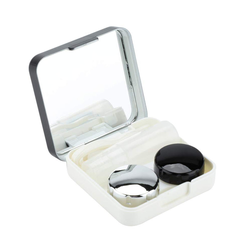 Contact Lens Case, Contact Lens Holder Eye Care Soak Storage Lenses Container Case Mirror Box Travel Kit(Black) Black - BeesActive Australia