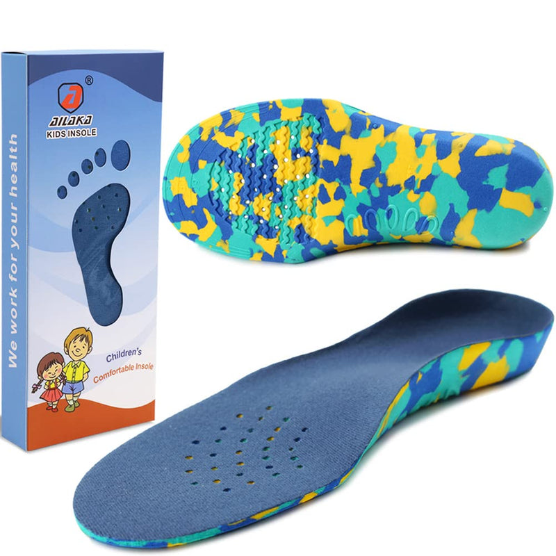 Ailaka Kids Orthotic Cushioning Arch Support Shoe Insoles, Children EVA Foam Inserts for Flat Feet, Plantar Fasciitis 2.5/4 UK - BeesActive Australia