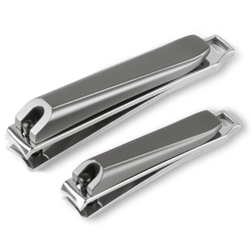 H&S Nail Clippers 2 Pcs Nail Cutter Set Toenail Fingernail Clippers Kit with Catcher File for Thick Nails Men Women Classic - BeesActive Australia
