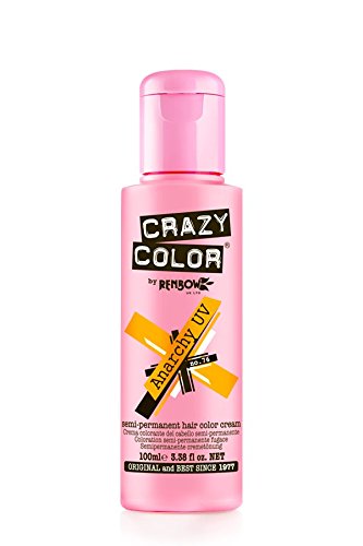 Crazy Color Semi-Permanent Hair Dye Renbow 4 x Anarchy UV 100ml .SHIPPING TO EUROPEAN COUNTRIES Clear 100 ml (Pack of 4) - BeesActive Australia