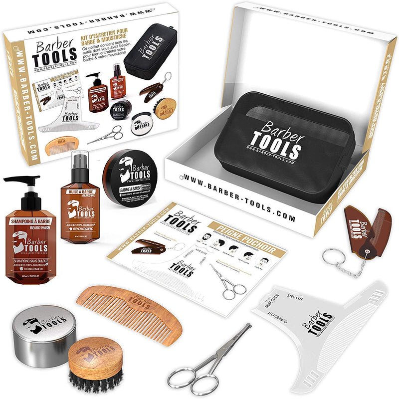 Kit/Set/Beard Care and Care Set with Barber Care | Cosmetics Made in France ✮ BARBER TOOLS ✮ - BeesActive Australia