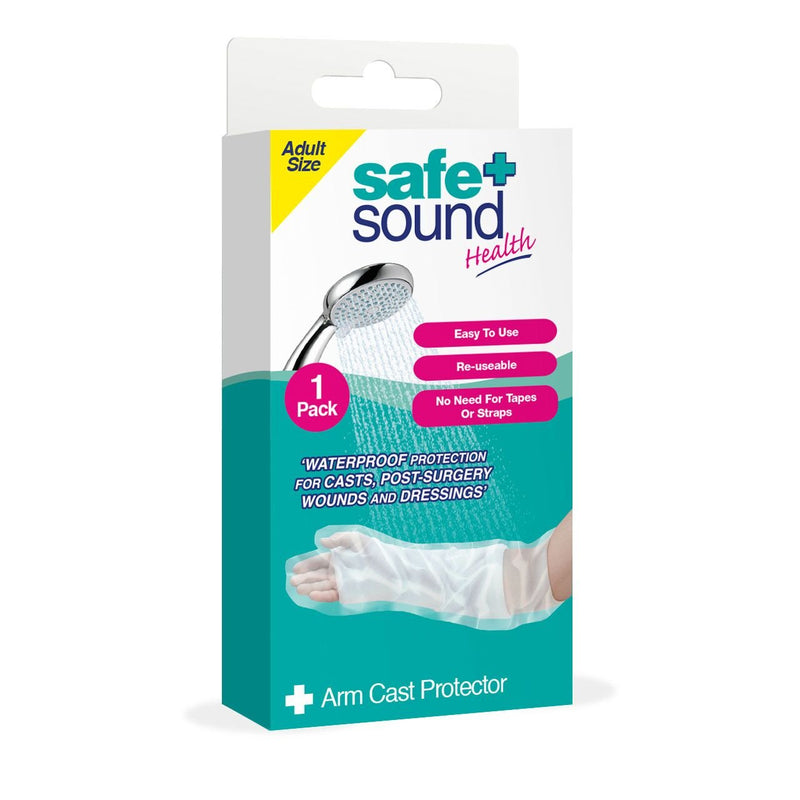 Safe and Sound Arm Cast Protector, Reusable Waterproof Protector for Casts, Post-Surgery Wounds and Dressings, 1 Per Pack - BeesActive Australia