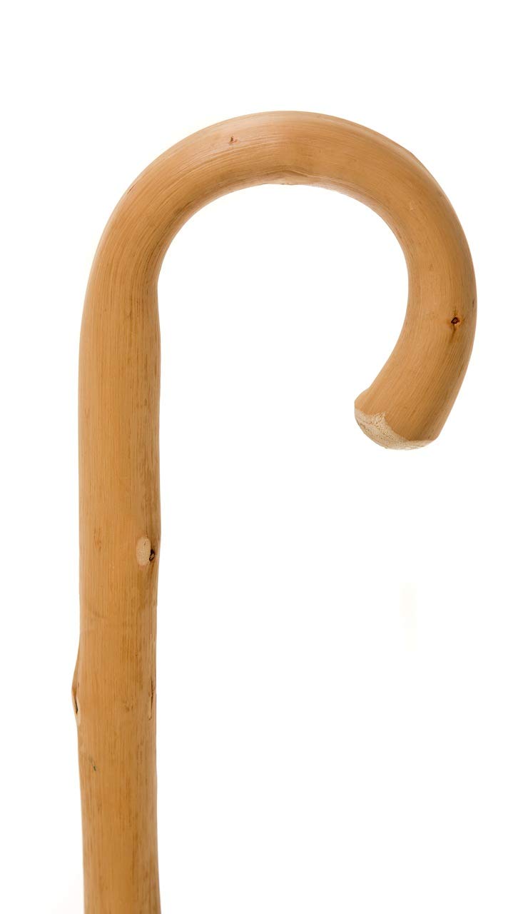 Traditional Chestnut Wooden Walking Stick with a Crook Handle and Ferrule NHS Style (915mm) 915mm - BeesActive Australia