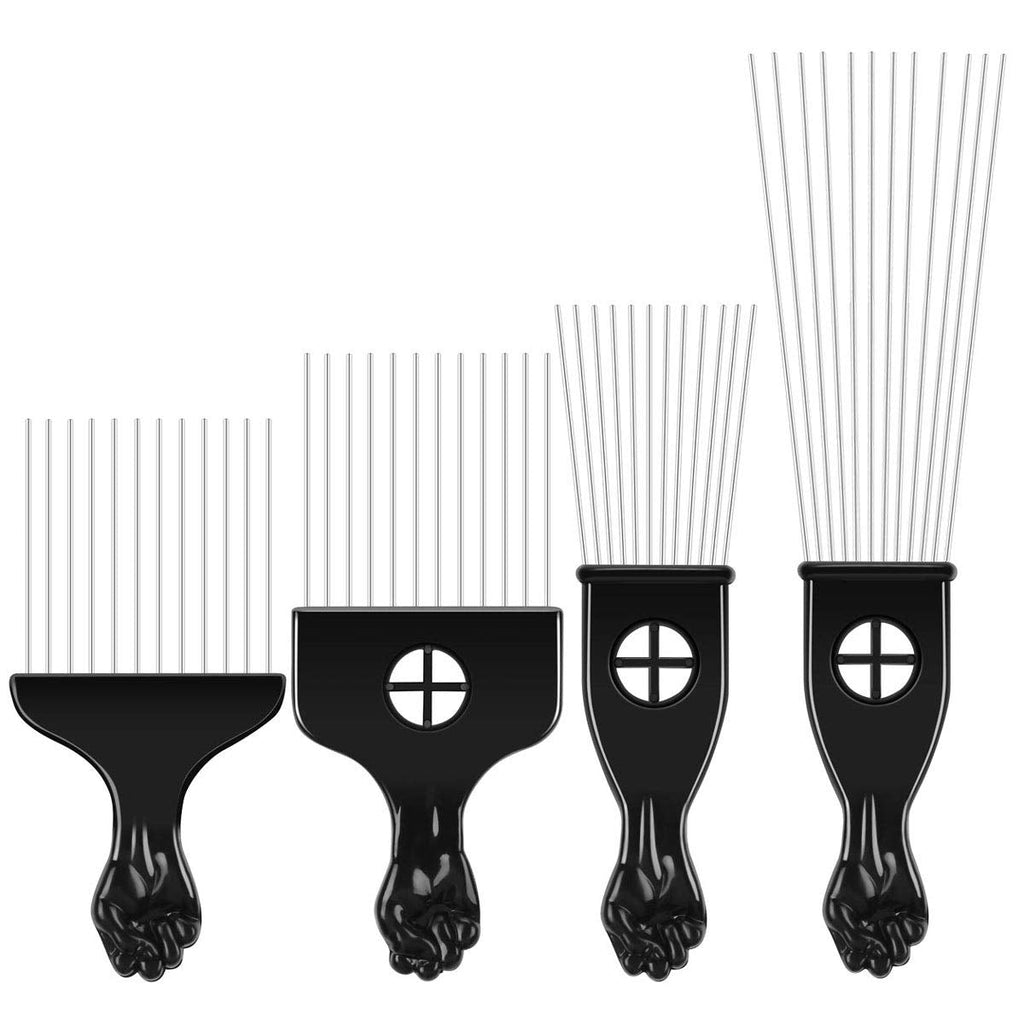 4 Afro Hair Comb Pick Combs African Detangle Detangling Unitangle Wide Tooth Styling Brush Pik - BeesActive Australia