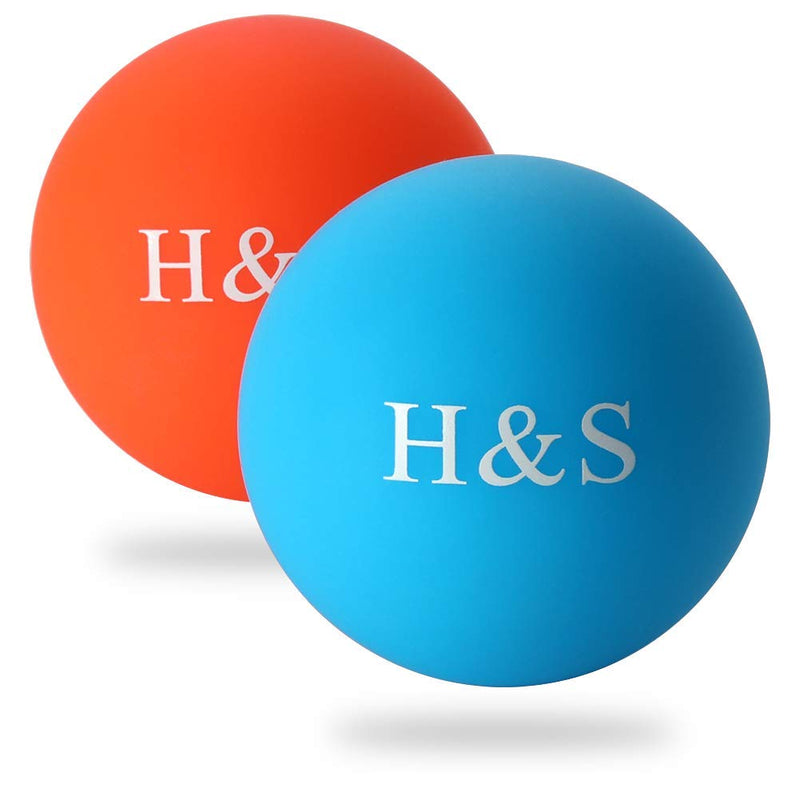 H&S 2 x Lacrosse Ball Trigger Point Massage Ball Muscle Roller Ball Rehab Physiotherapy Crossfit - BeesActive Australia
