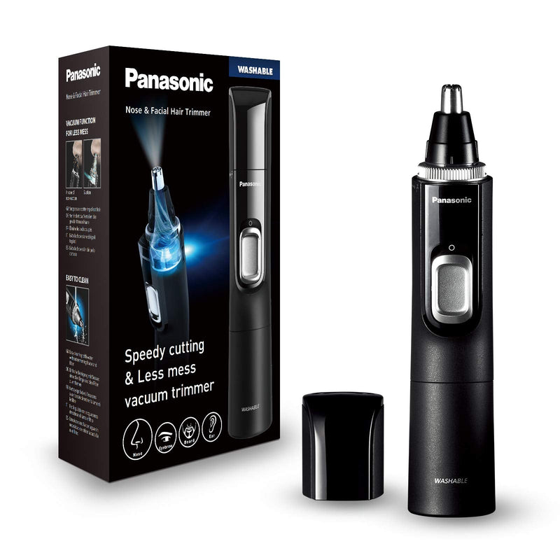 Panasonic Er-Gn300K503 Wet & Dry Nose Ear Brow Trimmer, Black, 3.8 x 3.4 x 16.4 cm - BeesActive Australia