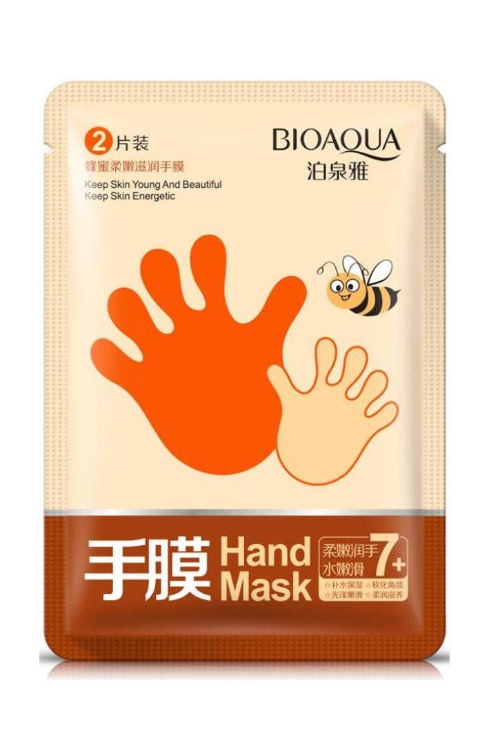 BIOAQUA Hand Mask Gloves Smooth Silky Skin Honey Natural Extract Moisturizes Gentle Hands (2PACK - 2 PAIRS) - BeesActive Australia