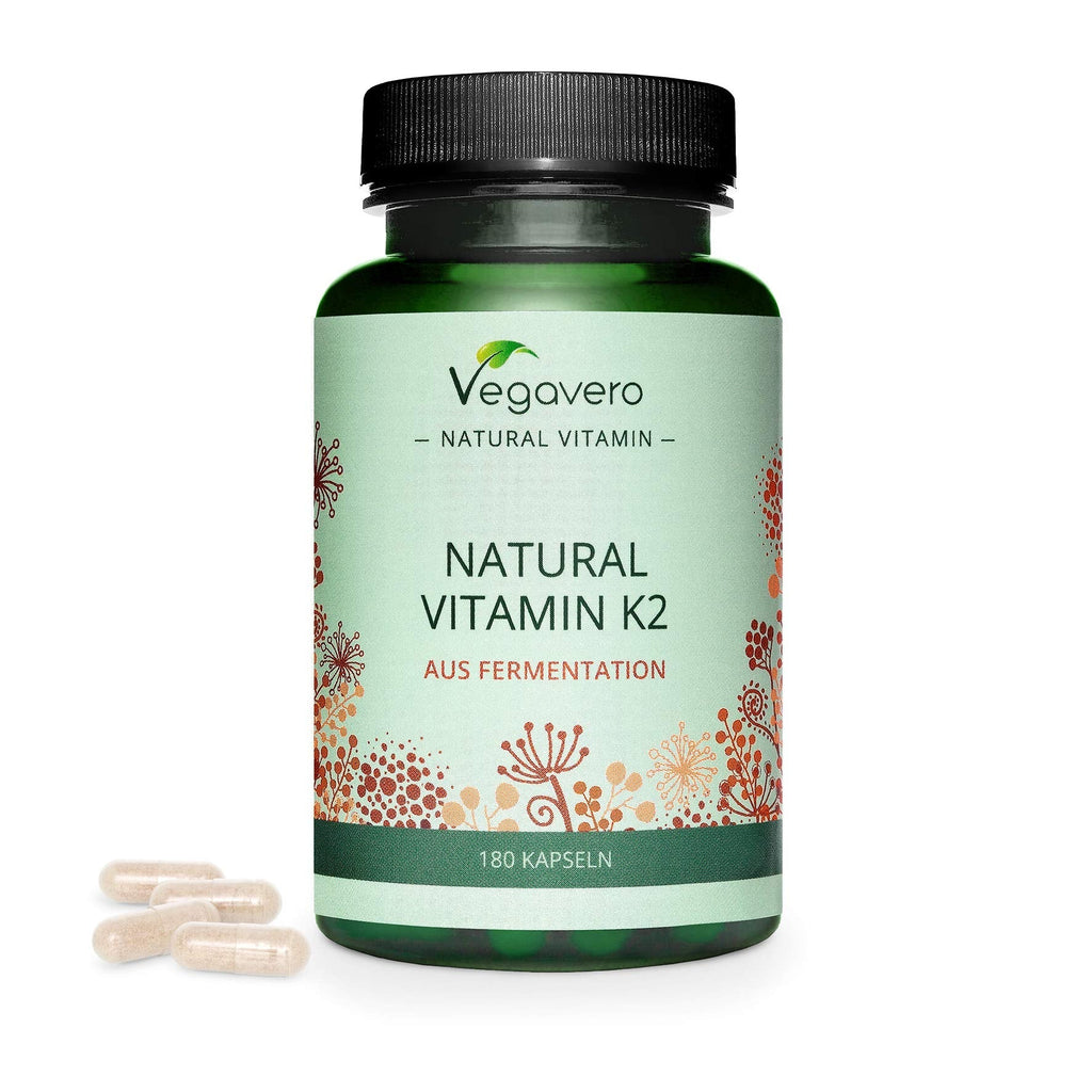 Vitamin K2 MK 7 200mcg Vegavero® | with VitaMK7®: from Natto Fermentation | 99.7% All-Trans | 180 Vegan Capsules - BeesActive Australia