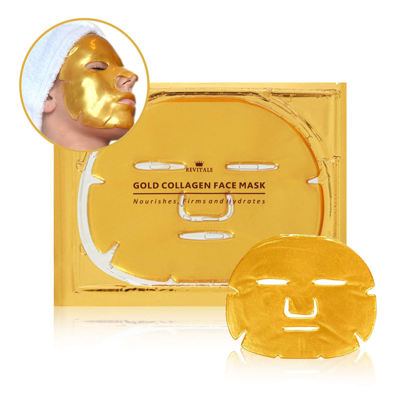 Revitale 24K Gold Face Mask - Enriched with Collagen (3 Pack) 1 Count (Pack of 3) - BeesActive Australia