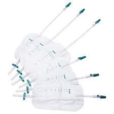 Urine Dranable Leg Bags 500ml, Short Tube with Lever Tap x 5 Bags - Includes Leg Bag Straps - BeesActive Australia