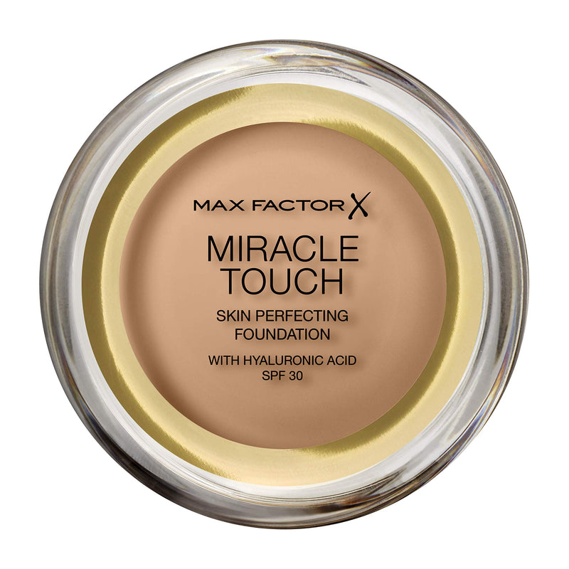 Max Factor Miracle Touch Foundation, New and Improved Formula, SPF 30 and Hyaluronic Acid, 78 Sand Beige 11.5 g (Pack of 1) - BeesActive Australia