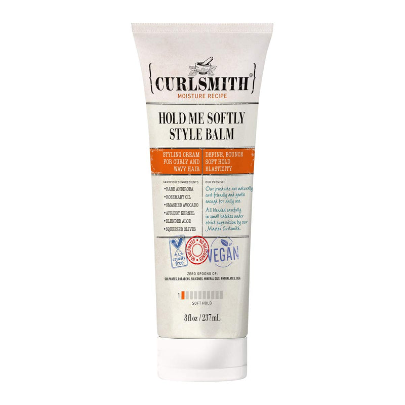 Curlsmith - Hold Me Softly Style Balm - Vegan Soft Hold Styling Cream for Wavy and Curly Hair, Natural Look (237ml) - BeesActive Australia