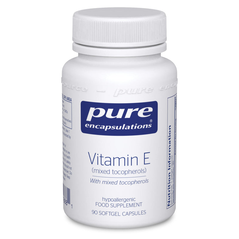 Pure Encapsulations - Vitamin E (with Mixed Tocopherols) - 400 IU Natural D-Alpha Tocopherol - Antioxidant Dietary Supplement - 90 Softgel Capsules - BeesActive Australia