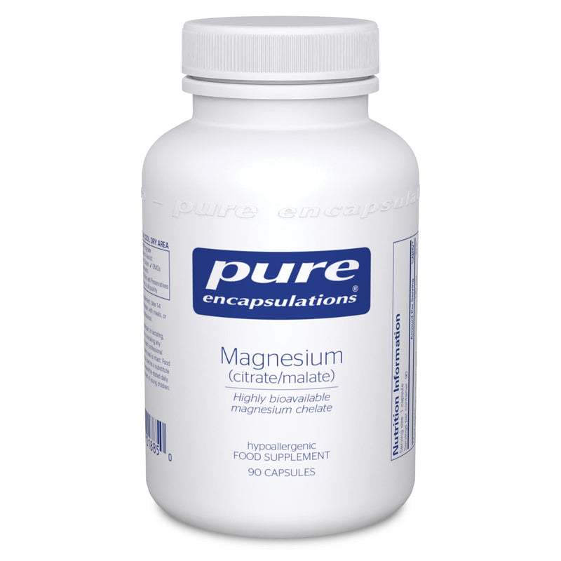 Pure Encapsulations - Magnesium (Citrate/Malate) 120mg - Highly Bioavailable Magnesium Chelate - 90 Capsules 90 Count (Pack of 1) - BeesActive Australia