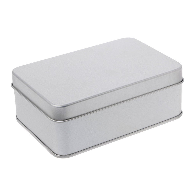 SimpleLife Metal Tin Silver Storage Box Case Organizer/Coin Holder Capsules Container/Candy Key Case (Silver) - BeesActive Australia
