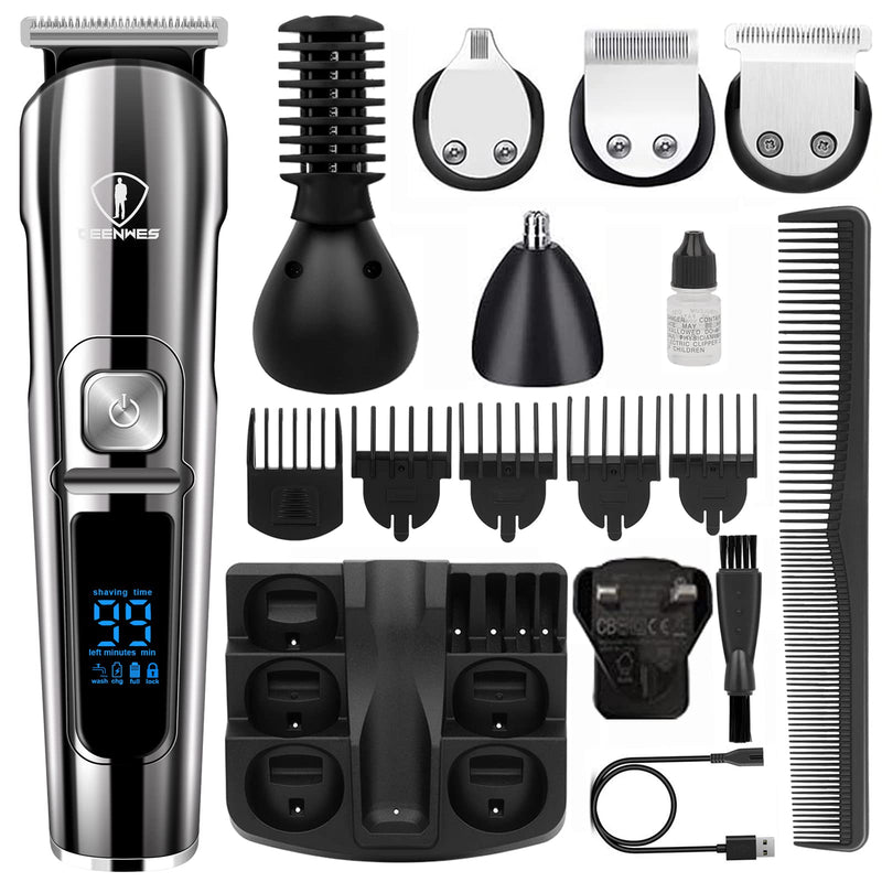 Ceenwes Beard Trimmer Hair Clippers Professional Mens Grooming Kit Cordless Waterproof Nose Trimmer Body Gifts for Men - BeesActive Australia