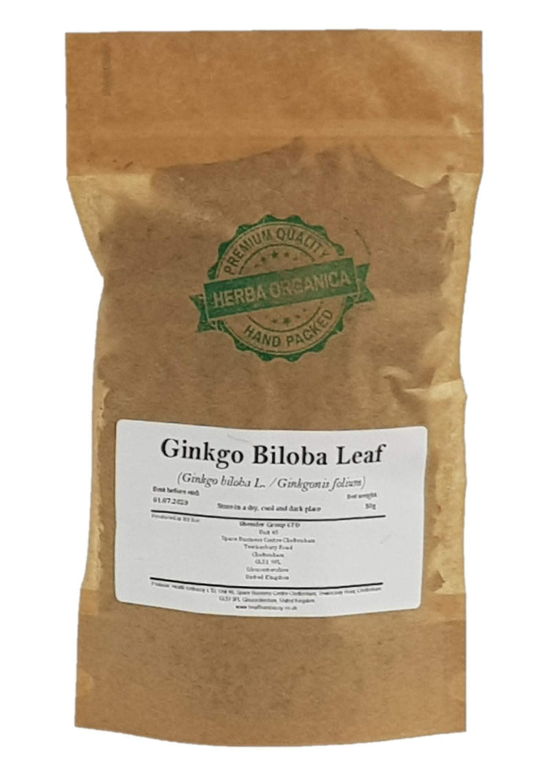 Herba Organica - Ginkgo Biloba Leaf - Ginkgo Biloba L - Ginkgo, Gingko (50g) 50 g (Pack of 1) - BeesActive Australia