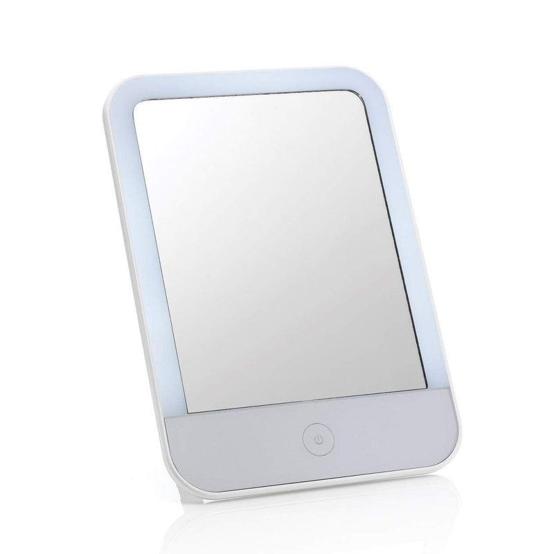 Auraglow Makeup Shaving Vanity Touch Screen LED Light Up Mirror, USB Rechargeable, Free Standing, Portable & Dimmable, Daylight White - BeesActive Australia
