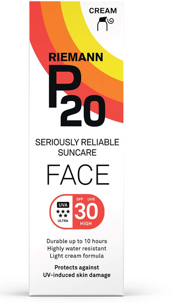 Riemann P20 Face Sun cream SPF30 50 g Long Lasting UVA and UVB Protection for up to 10 hours, Highly Water Resistant - BeesActive Australia