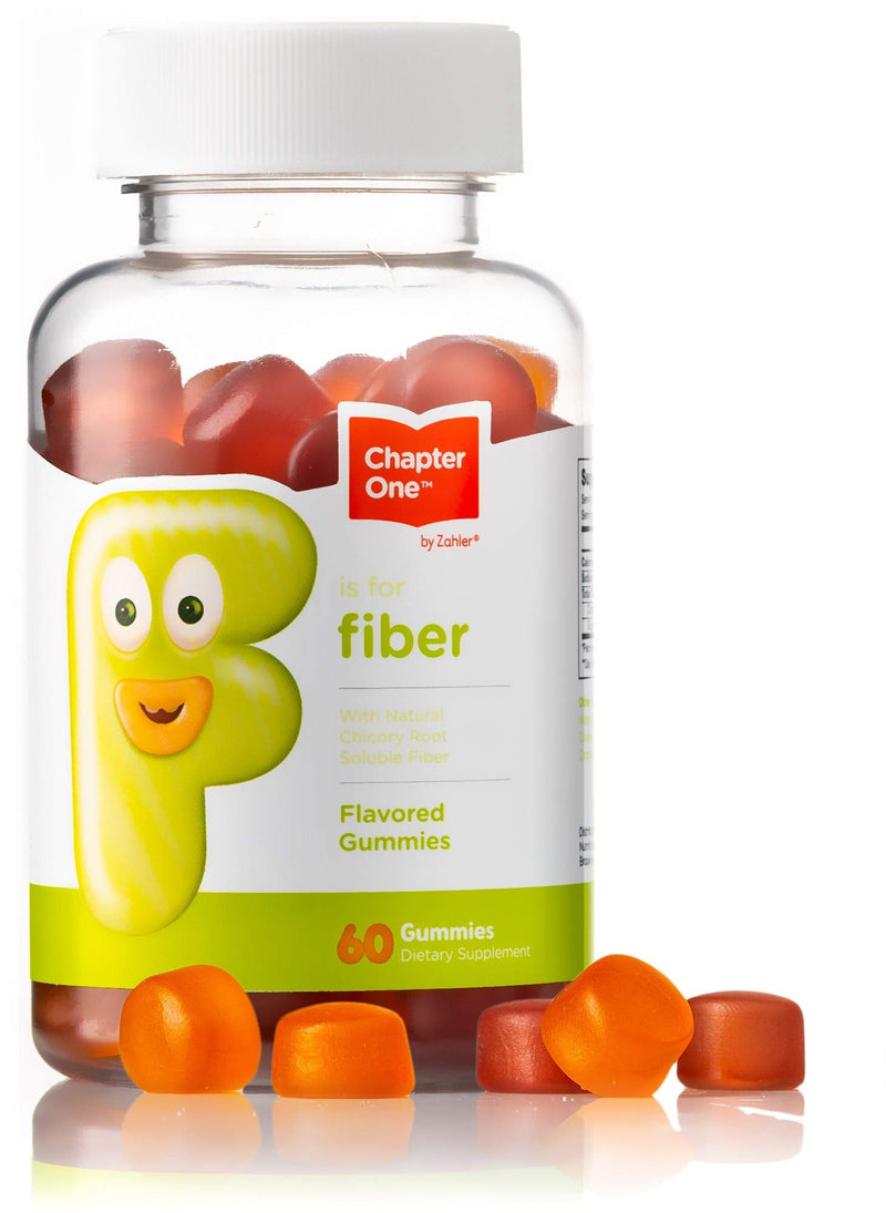 Chapter One Fiber Gummies, with Natural Chicory Root Soluble Fiber, Certified Kosher, 60 Flavored Gummies - BeesActive Australia