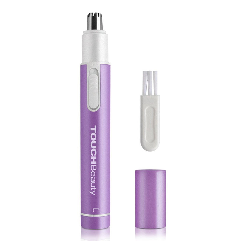 TOUCHBeauty Nose Hair Trimmer, Portable Ear Hair Trimmer Pen with Stainless Steel Cutting Blades, Mini Size Battery Powered Purple PL-0656 (Upgraded) - BeesActive Australia