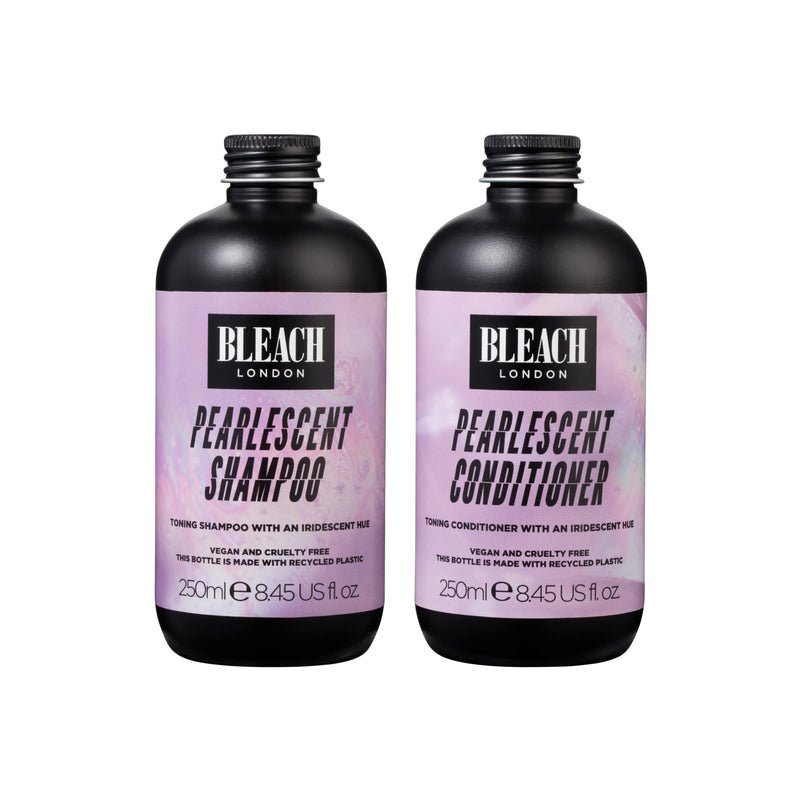 (Pack of 2) Bleach London Pearlescent Shampoo x 250ml & Pearlescent Conditioner x 250ml Nourishing, Moisturising & soft pearly sheen - BeesActive Australia