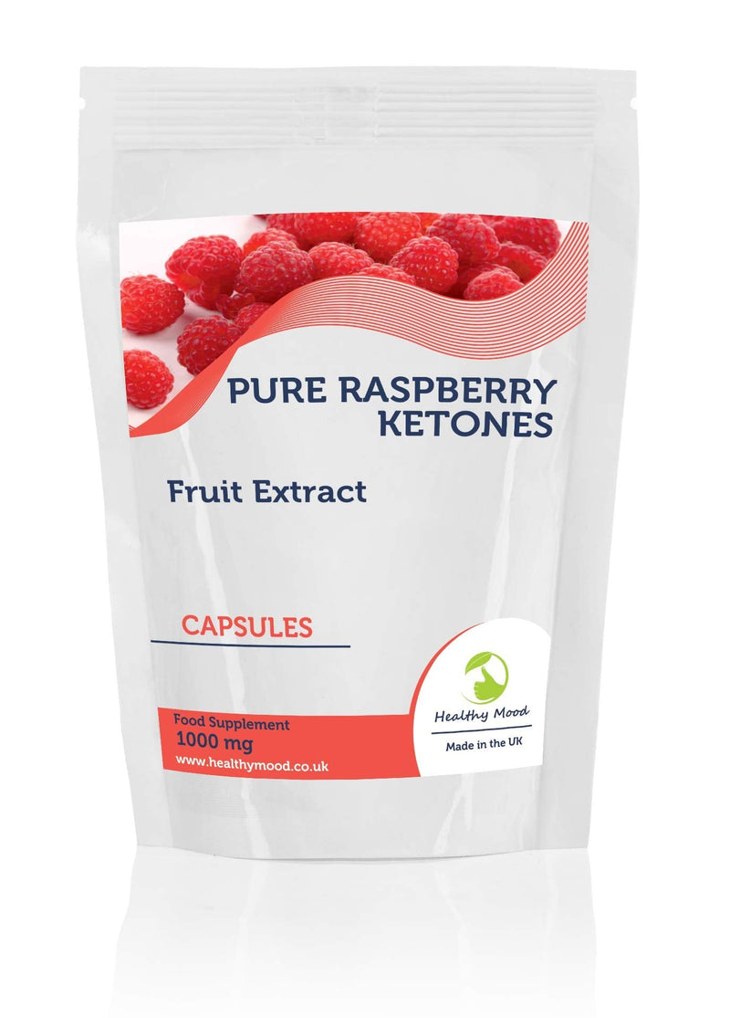 Raspberry Ketones Fruit Extract Pure Natural 1000mg Supplement x60 Capsules Pills UK Nutrition - BeesActive Australia