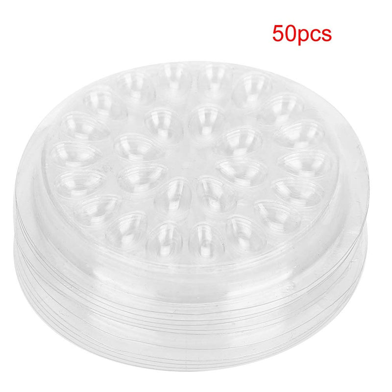 Eyelash Glue Holder 50pcs Disposable Eyelash Glue Holder Transparent Plastic Eye Lash Extension Glue Stand Pad - BeesActive Australia