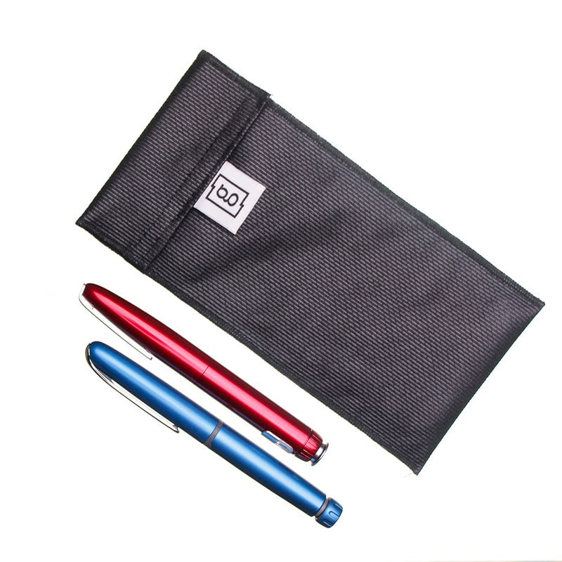 Glucology™ Insulin Cooling Wallet Pouch | No Ice Pack or Batteries Needed | New Innovative Technology | Perfect for Travel | Duo Pen Pouch, Black - BeesActive Australia