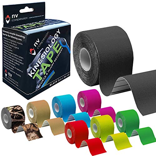 NV Compression Kinesiology Tape | 5m Roll of Elastic Muscle Support Tape for Exercise, Sports & Injury Recovery (Beige) Beige - BeesActive Australia