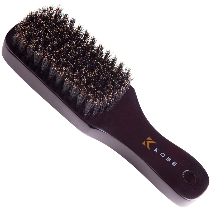 Kobe Professional Wooden Club Brush - 100% Boar Bristles in Dark Wood Body - Ideal for beard or hair and both Men and women. - BeesActive Australia