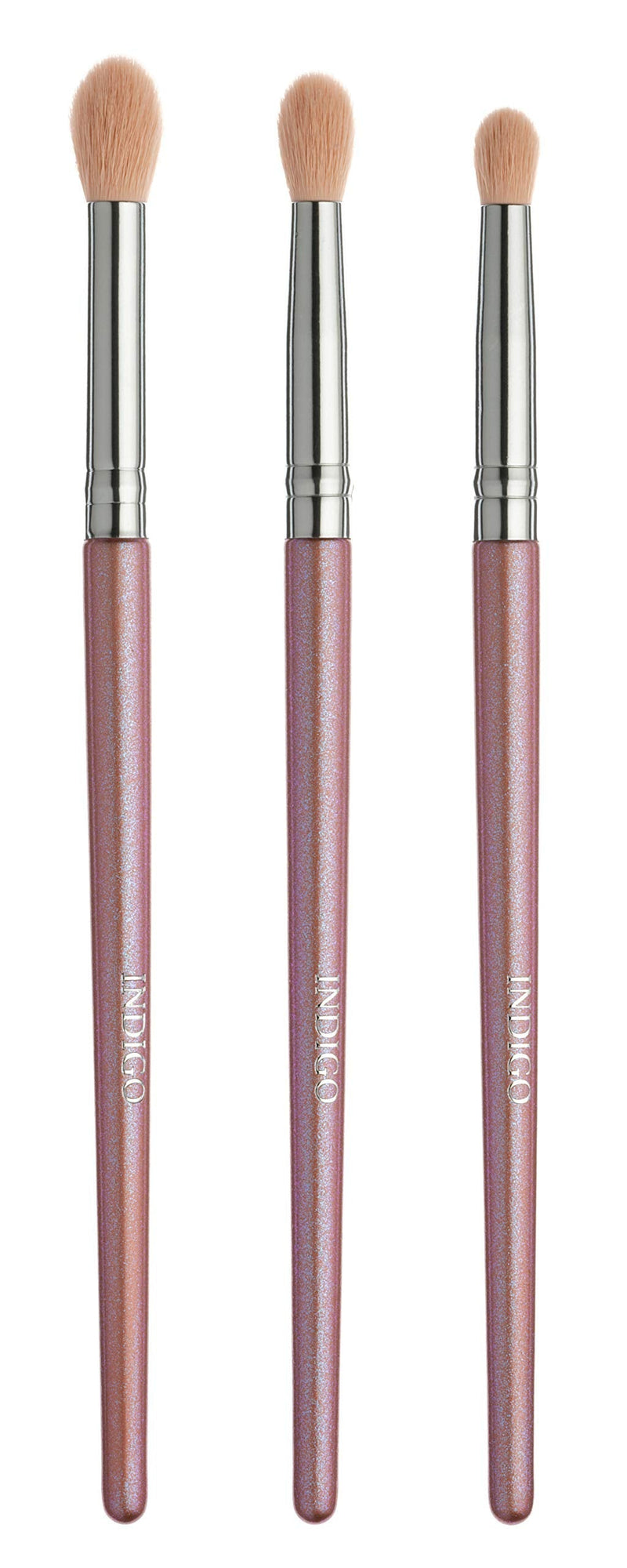 Pink Premium Super Soft Makeup Brushes Cruelty Free Vegan Metallic Rose Glitter (3 Piece Eyeshadow Set) 3 Piece Eyeshadow Set - BeesActive Australia